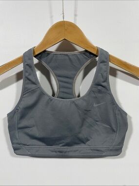 Nike Grey Racerback Medium-Support Sports Bra
